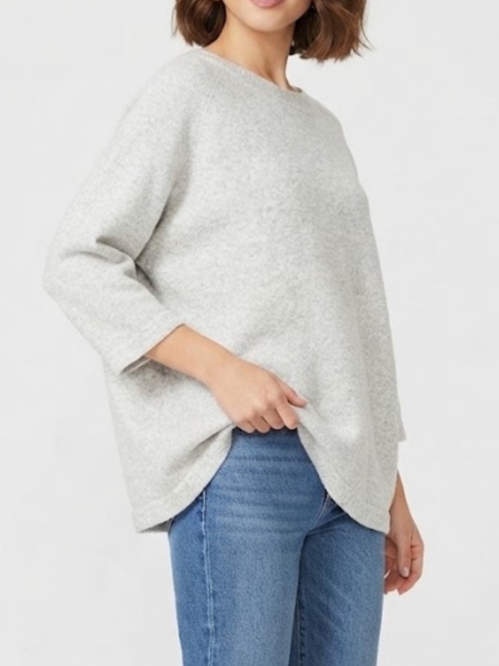 Primark Light Gray Relaxed Knit Sweatshirt Women’s Size XL
